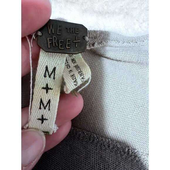 We The Free Henley w/ Aztec wool fair Isle shirt women size medium - Picture 5 of 5